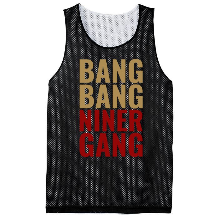 Bang Bang Niner Gang Football San Francisco Sports Mesh Reversible Basketball Jersey Tank