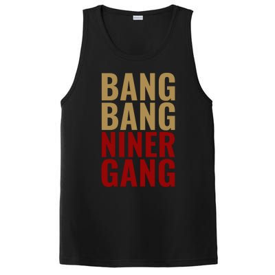 Bang Bang Niner Gang Football San Francisco Sports PosiCharge Competitor Tank