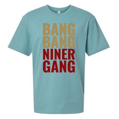 Bang Bang Niner Gang Football San Francisco Sports Sueded Cloud Jersey T-Shirt