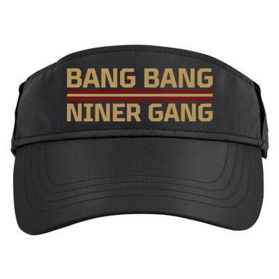 Bang Bang Niner Gang Football San Francisco Sports Adult Drive Performance Visor