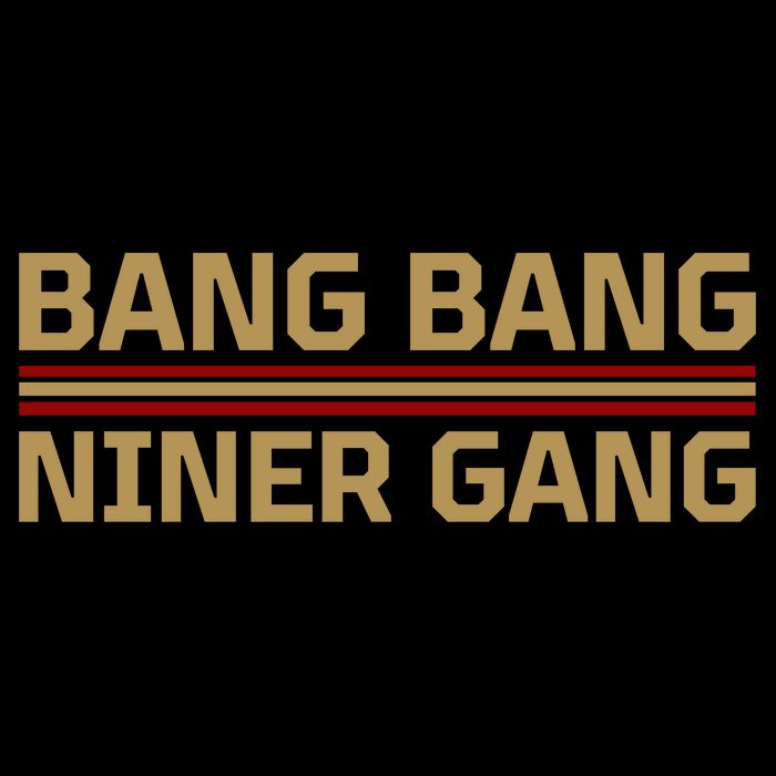 Bang Bang Niner Gang Football San Francisco Sports 16 in Basic Backpack