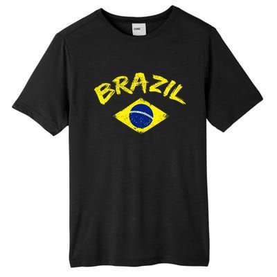 Brasil Brazilian National Flag Soccer Jersey Football Tall Fusion ChromaSoft Performance T-Shirt