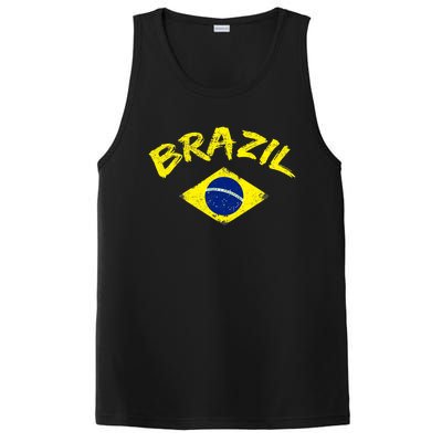 Brasil Brazilian National Flag Soccer Jersey Football PosiCharge Competitor Tank