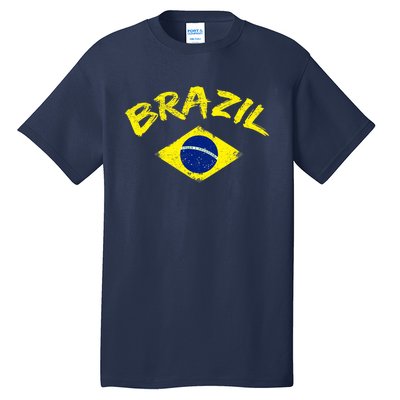 Brasil Brazilian National Flag Soccer Jersey Football Tall T-Shirt