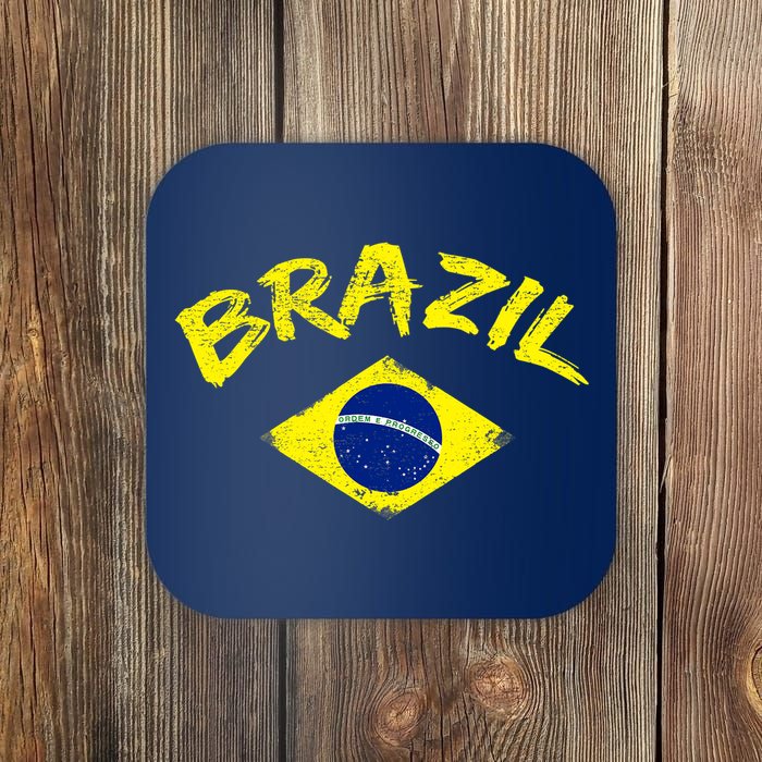 Brasil Brazilian National Flag Soccer Jersey Football Coaster