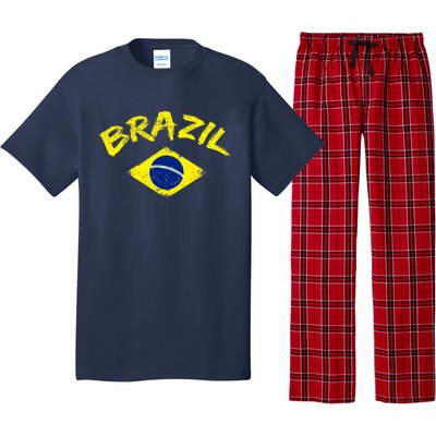 Brasil Brazilian National Flag Soccer Jersey Football Pajama Set