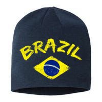 Brasil Brazilian National Flag Soccer Jersey Football Sustainable Beanie