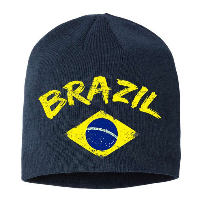 Brasil Brazilian National Flag Soccer Jersey Football Sustainable Beanie