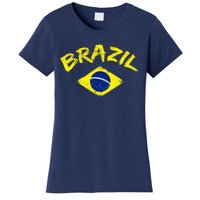 Brasil Brazilian National Flag Soccer Jersey Football Women's T-Shirt