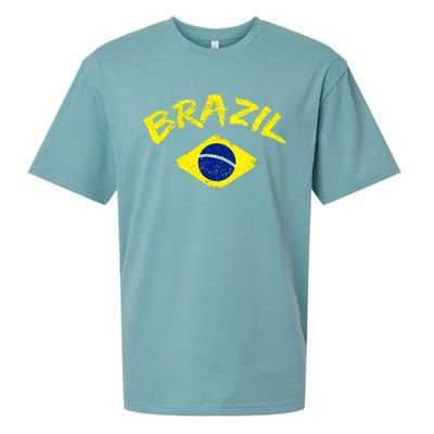 Brasil Brazilian National Flag Soccer Jersey Football Sueded Cloud Jersey T-Shirt