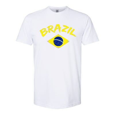 Brasil Brazilian National Flag Soccer Jersey Football Softstyle CVC T-Shirt