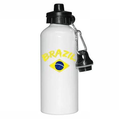 Brasil Brazilian National Flag Soccer Jersey Football Aluminum Water Bottle