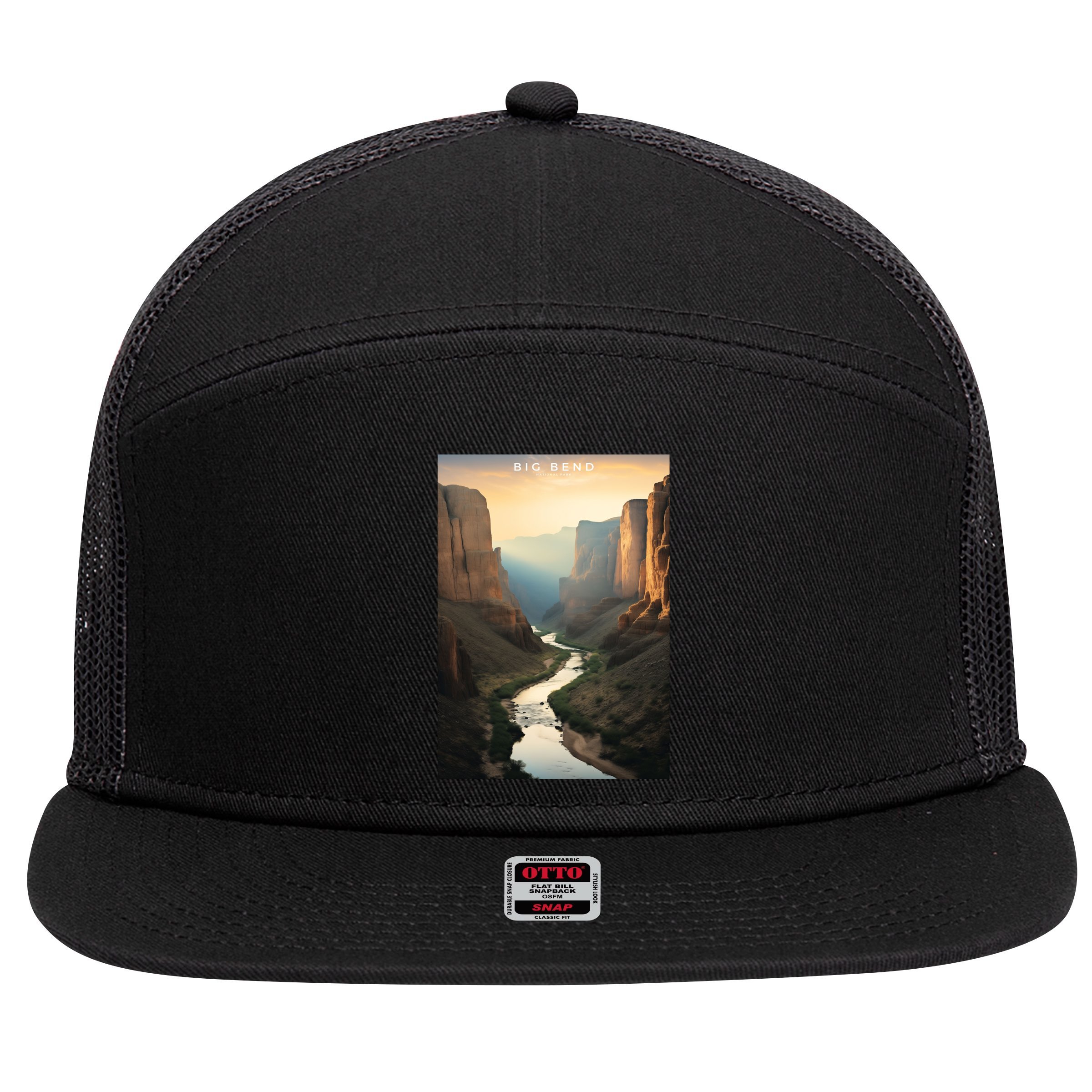 Big Bend National Park Photographic 7 Panel Mesh Trucker Snapback Hat