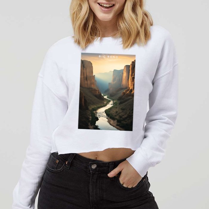 Big Bend National Park Photographic Cropped Pullover Crew