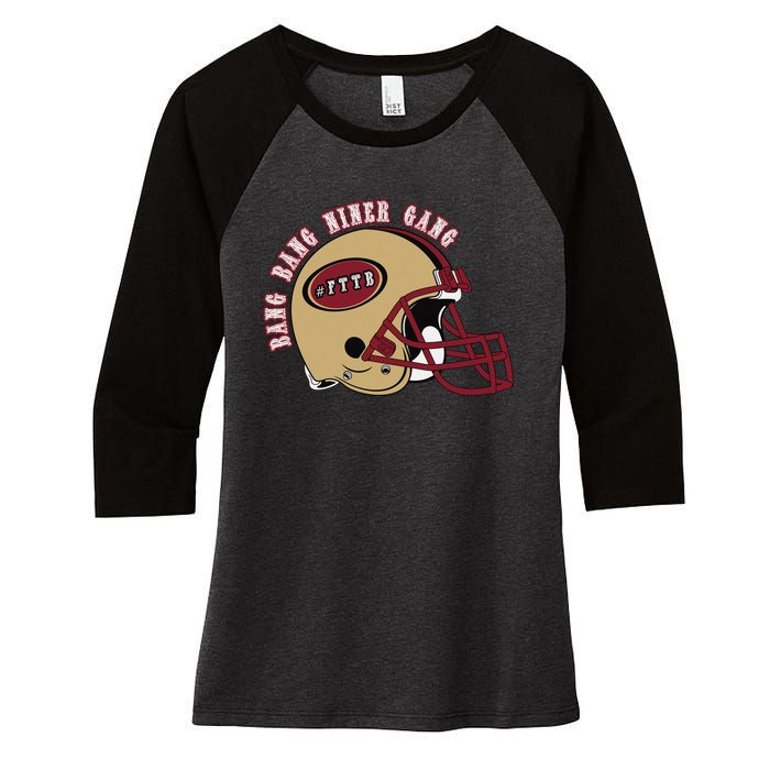 Bang Bang Niner Gang Women's Tri-Blend 3/4-Sleeve Raglan Shirt