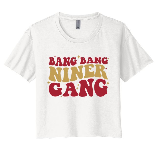 Bang Bang Niner Gang San Francisco Football Crop Top