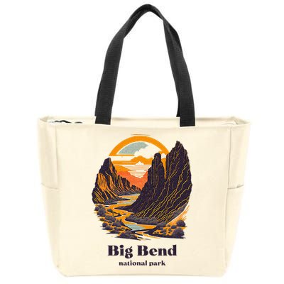 Big Bend National Park Texas Cool Vintage Style Zip Tote Bag