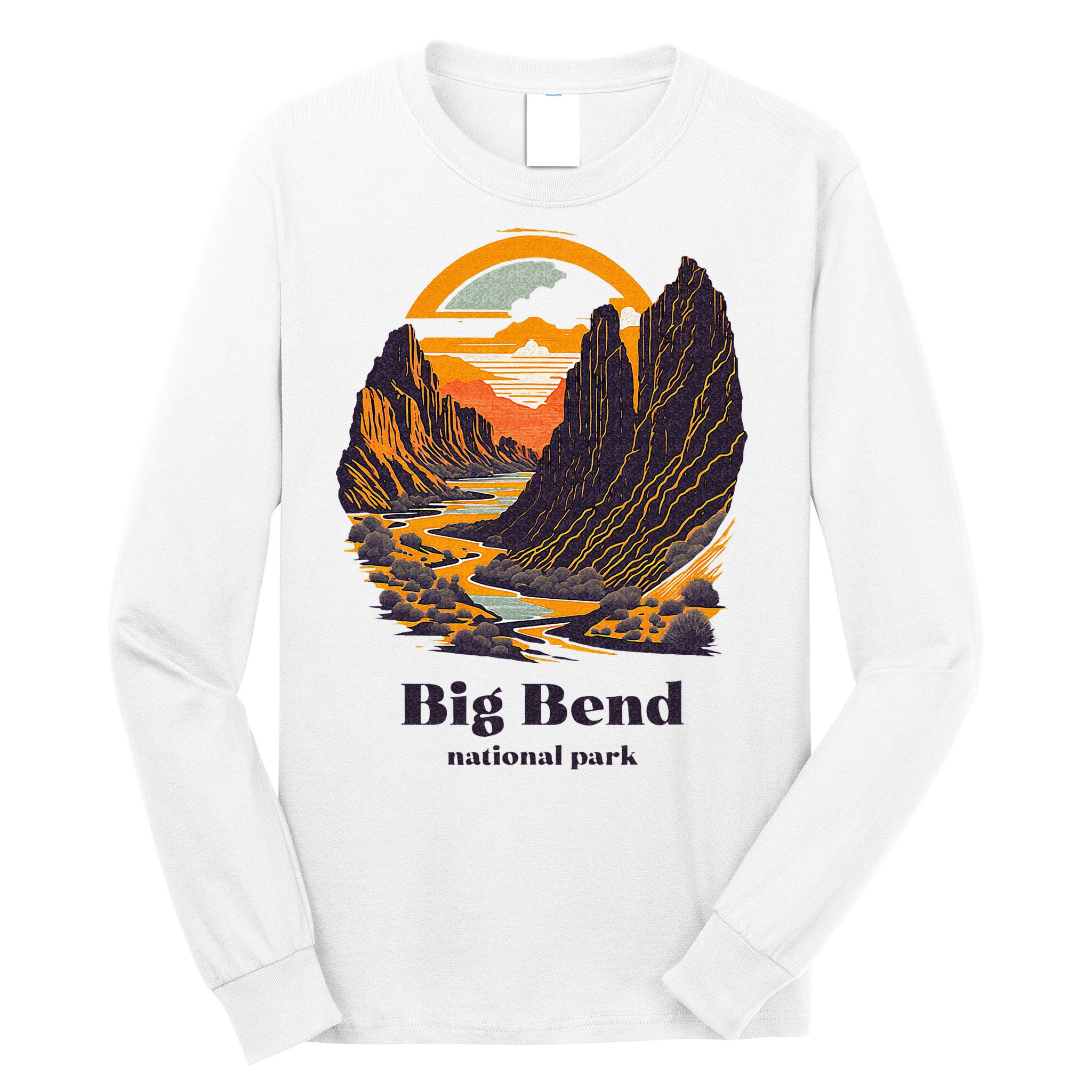 Big Bend National Park Texas Cool Vintage Style Long Sleeve Shirt