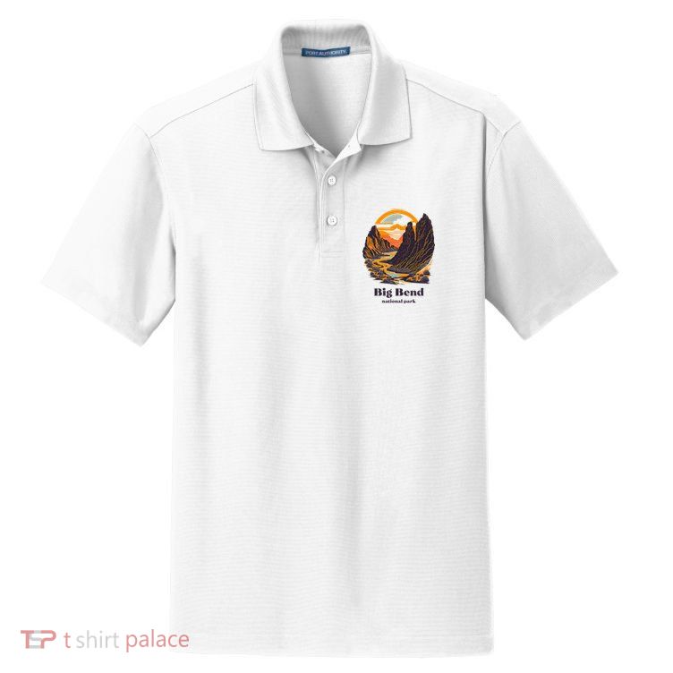 Big Bend National Park Texas Cool Vintage Style Dry Zone Grid Polo