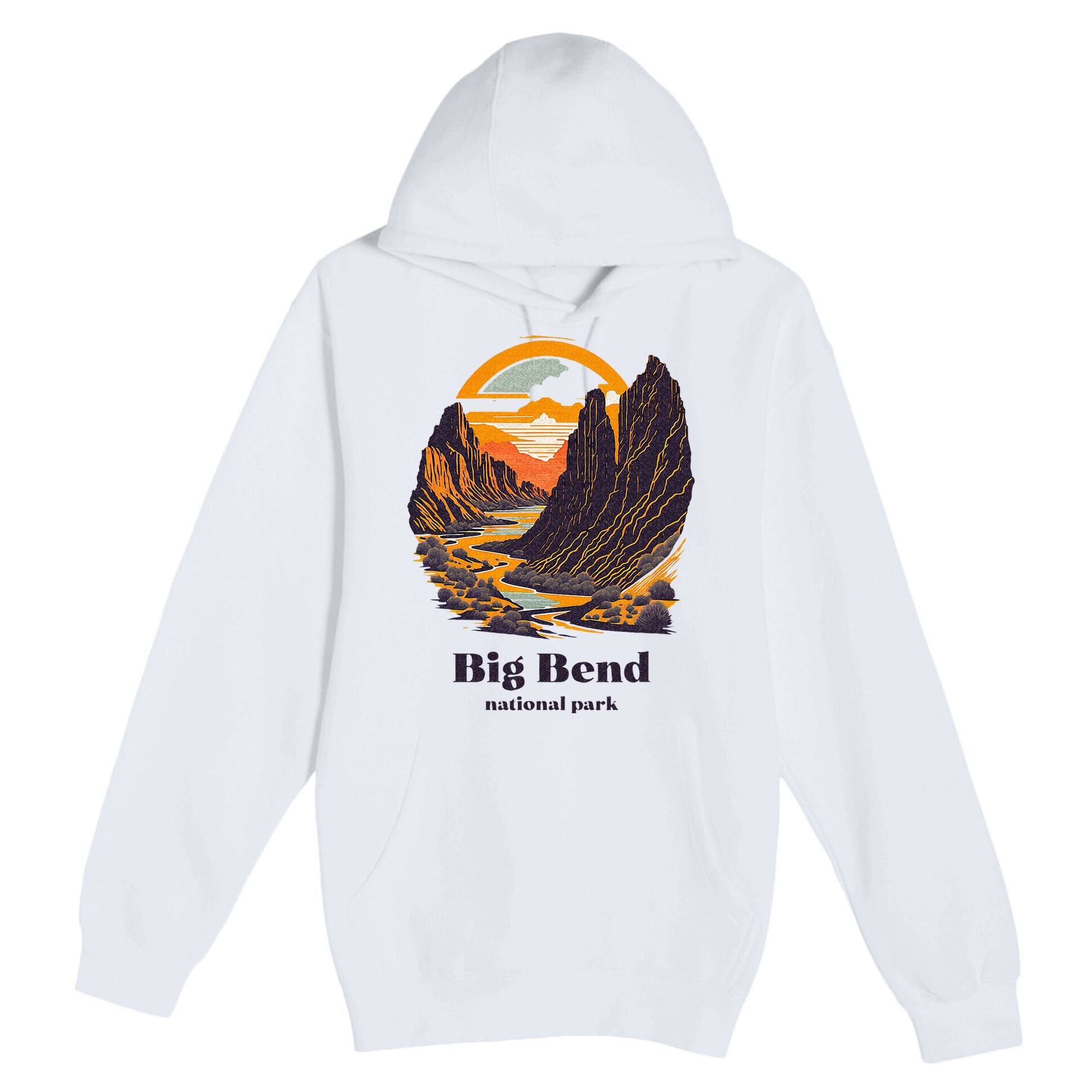 Big Bend National Park Texas Cool Vintage Style Premium Pullover Hoodie