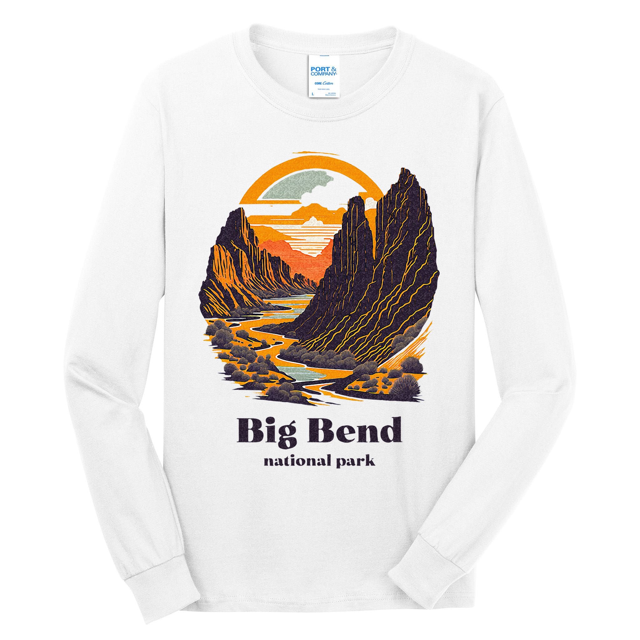 Big Bend National Park Texas Cool Vintage Style Tall Long Sleeve T-Shirt