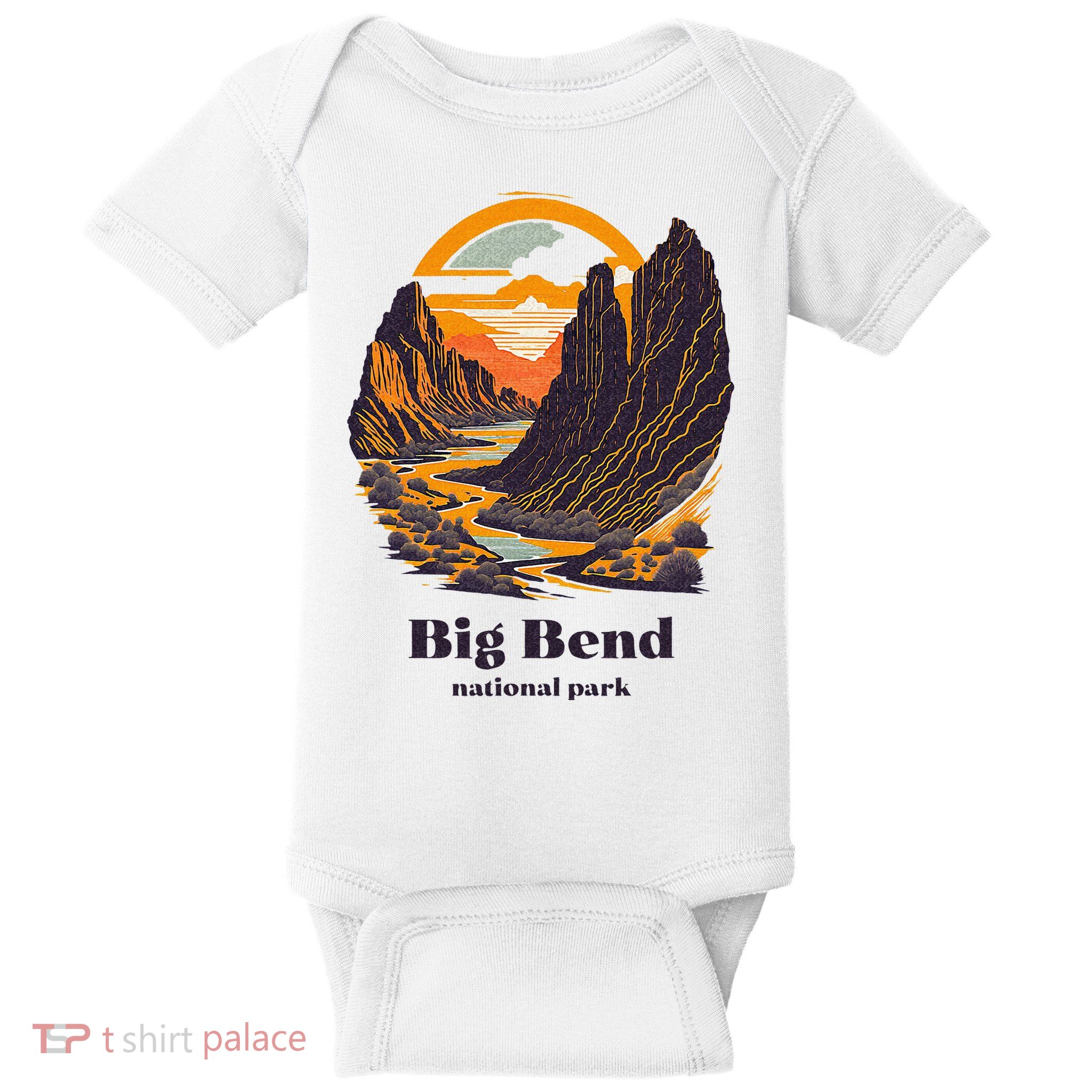 Big Bend National Park Texas Cool Vintage Style Baby Bodysuit