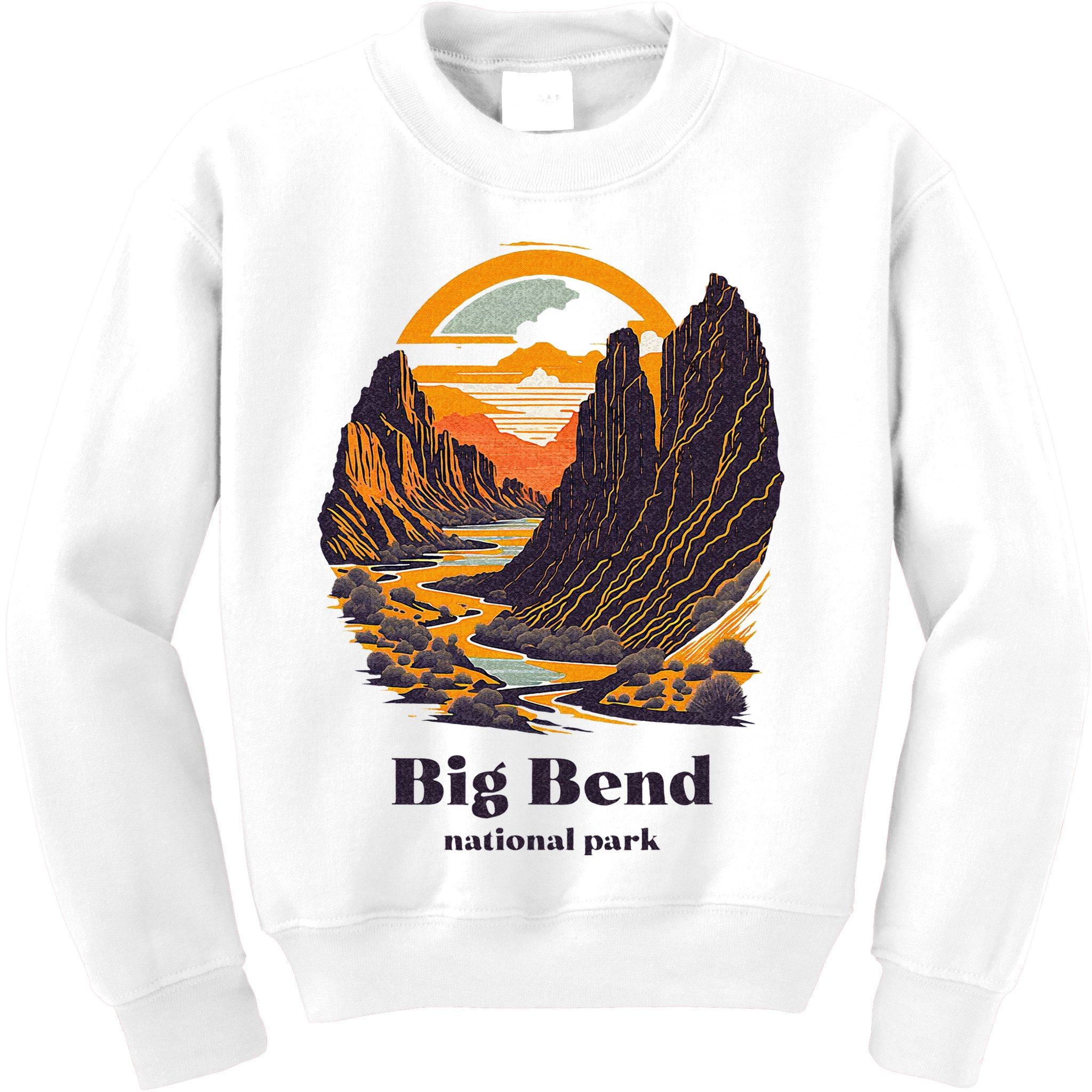 Big Bend National Park Texas Cool Vintage Style Kids Sweatshirt