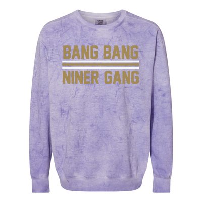 Bang Bang Niner Gang San Francisco Colorblast Crewneck Sweatshirt