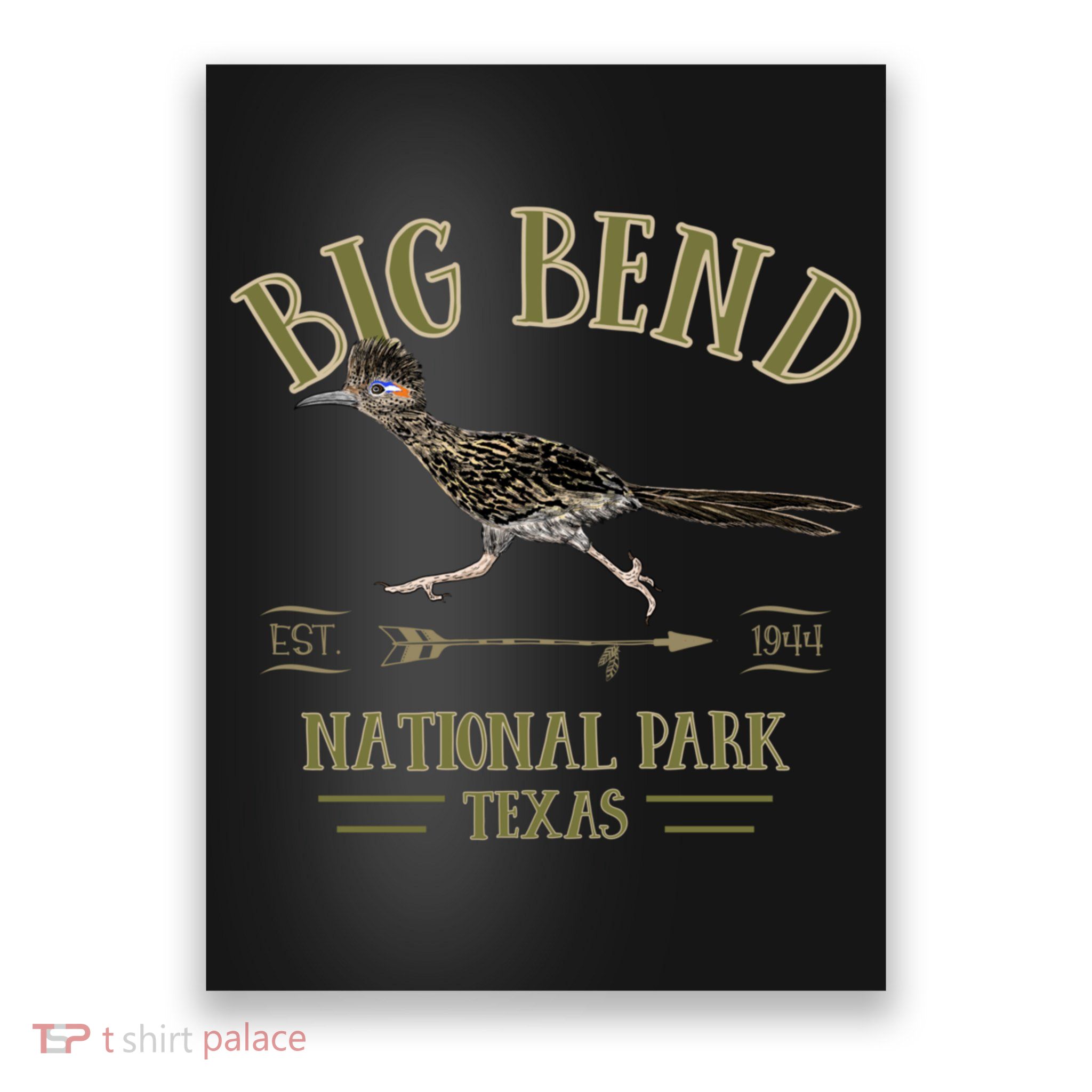 Big Bend National Park Roadrunner Np Texas Tourist Souvenir Poster