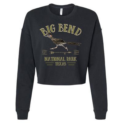 Big Bend National Park Roadrunner Np Texas Tourist Souvenir Cropped Pullover Crew