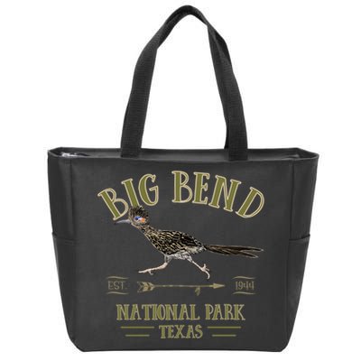 Big Bend National Park Roadrunner Np Texas Tourist Souvenir Zip Tote Bag