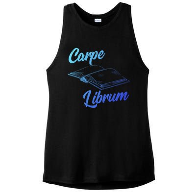 Bibliophile Book Nerd Carpe Librum Gift Ladies PosiCharge Tri-Blend Wicking Tank