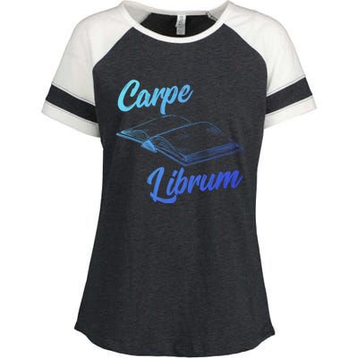 Bibliophile Book Nerd Carpe Librum Gift Enza Ladies Jersey Colorblock Tee