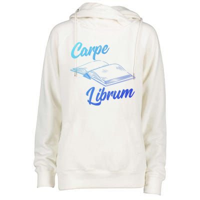 Bibliophile Book Nerd Carpe Librum Gift Womens Funnel Neck Pullover Hood