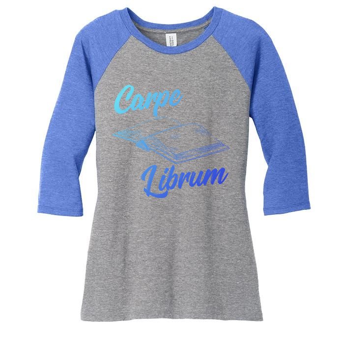 Bibliophile Book Nerd Carpe Librum Gift Women's Tri-Blend 3/4-Sleeve Raglan Shirt