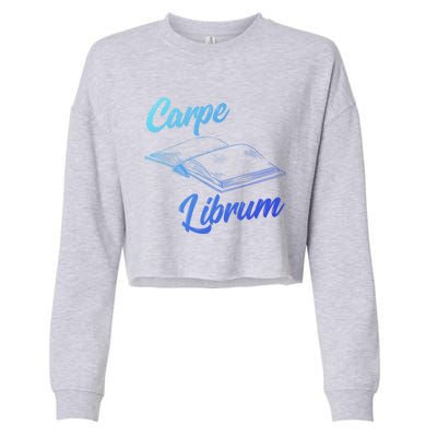 Bibliophile Book Nerd Carpe Librum Gift Cropped Pullover Crew