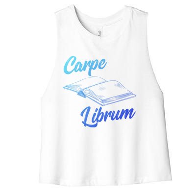 Bibliophile Book Nerd Carpe Librum Gift Women's Racerback Cropped Tank