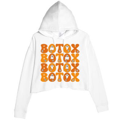 Botox Boo Nurse Halloween Crop Fleece Hoodie