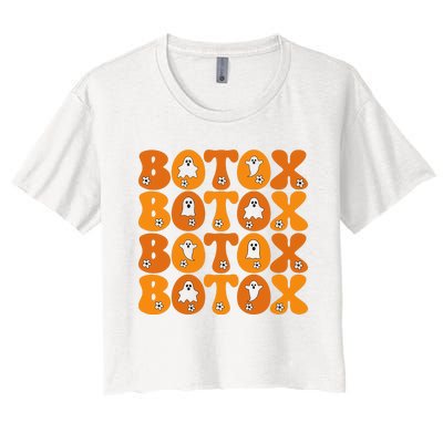 Botox Boo Nurse Halloween Women's Crop Top Tee