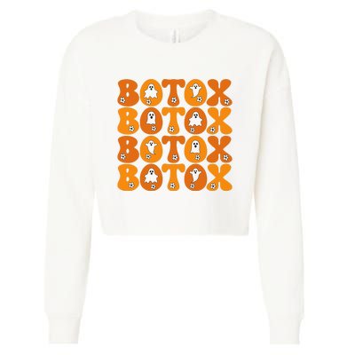 Botox Boo Nurse Halloween Cropped Pullover Crew