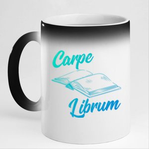 Bibliophile Book Nerd Carpe Librum Gift 11oz Black Color Changing Mug