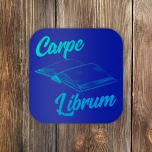 Bibliophile Book Nerd Carpe Librum Gift Coaster