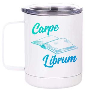 Bibliophile Book Nerd Carpe Librum Gift 12 oz Stainless Steel Tumbler Cup