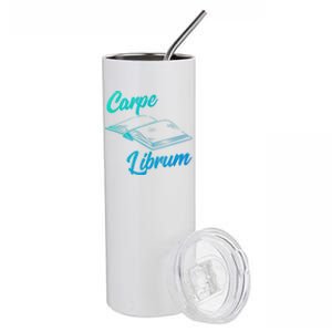 Bibliophile Book Nerd Carpe Librum Gift Stainless Steel Tumbler