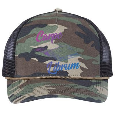 Bibliophile Book Nerd Carpe Librum Gift Retro Rope Trucker Hat Cap