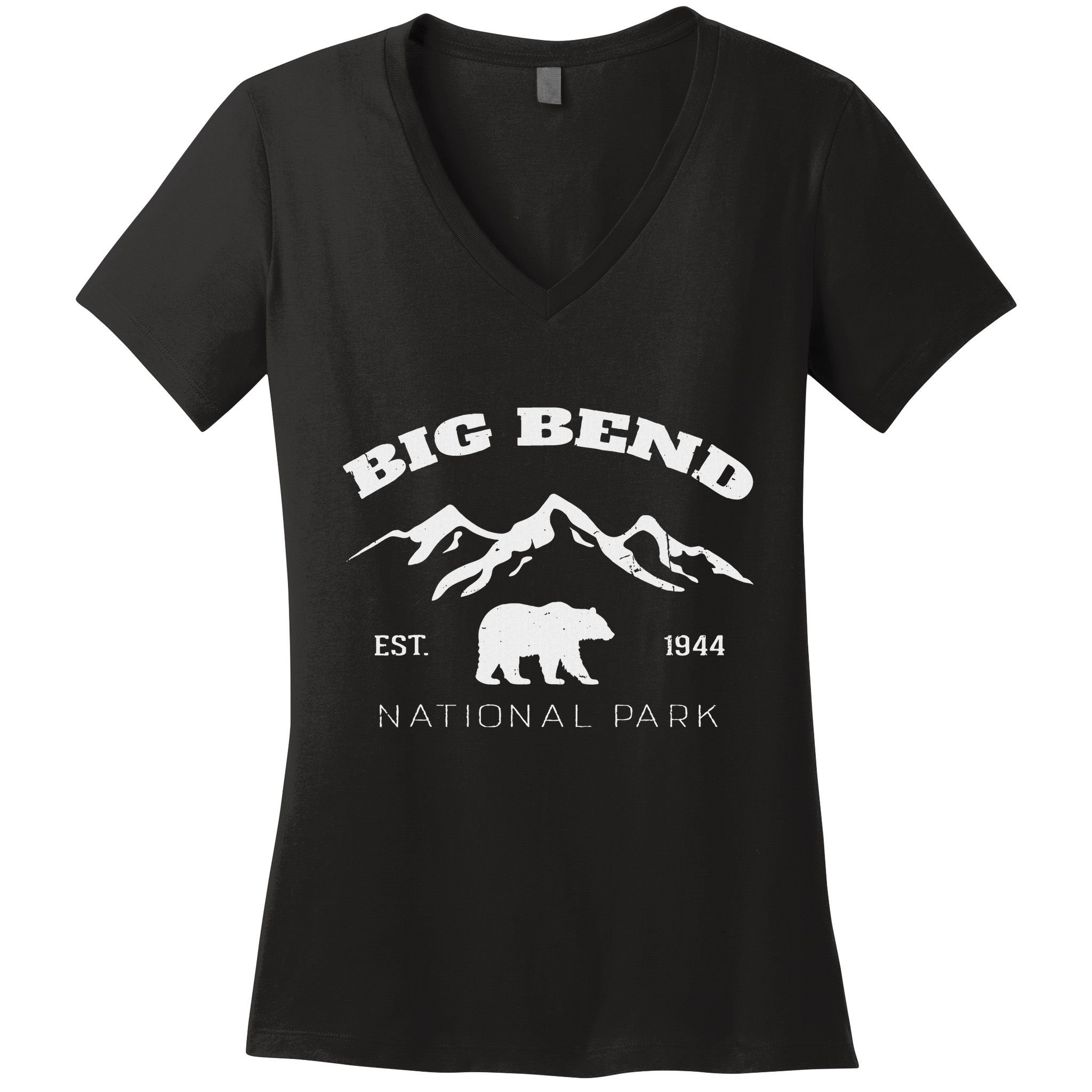 Big Bend National Park Retro Vintage Texas National Park Women's V-Neck T-Shirt