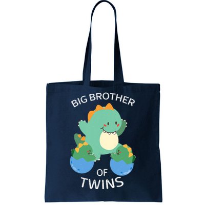 Big Brother Of Twins Dinosaur Twin Tote Bag