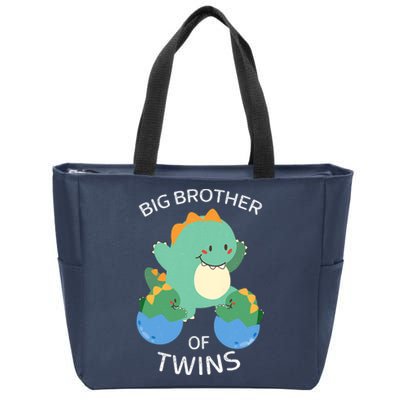 Big Brother Of Twins Dinosaur Twin Zip Tote Bag