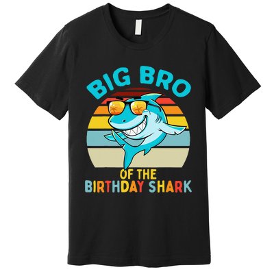 Big Bro of the Shark Birthday Brother Matching Family Premium T-Shirt