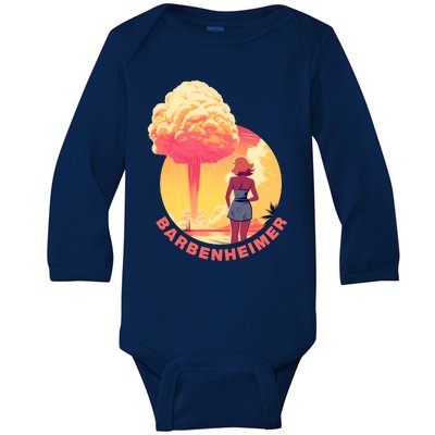 Barbenheimer Barb!e Oppenheimer Barb!e Moive Inspired Oppenheimer Movie Baby Long Sleeve Bodysuit